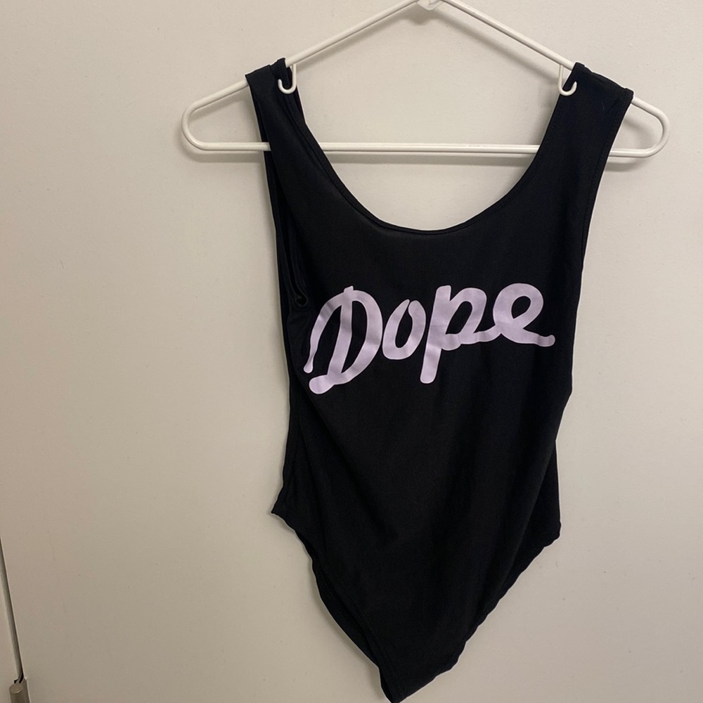 DOPE ONE PIECE / BATHING SUIT BLACK AND WHITE - WORN ONCE FOR PHOTOSHOOT SIZE XL
